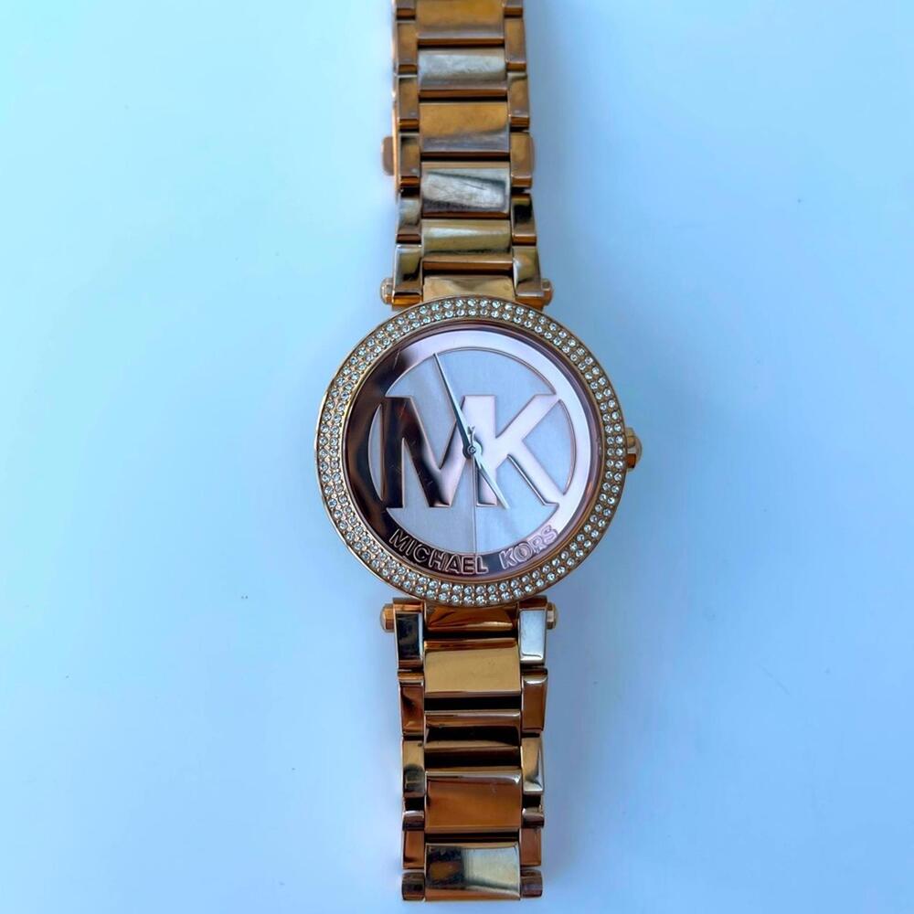 Michael Kors PARKER Pave Rose Gold watch